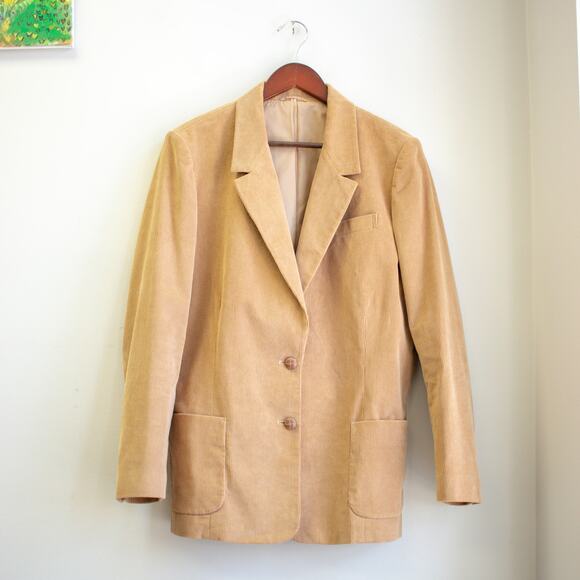 The Fashion Place Beige Corduroy Blazer Size 18 - Picture 1 of 6